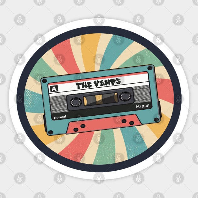 retro the vamps Sticker by Saha Paloma Ilustra